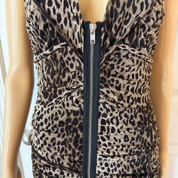 Leopard Print Y2K Bodycon Dress - Picture 4 of 8